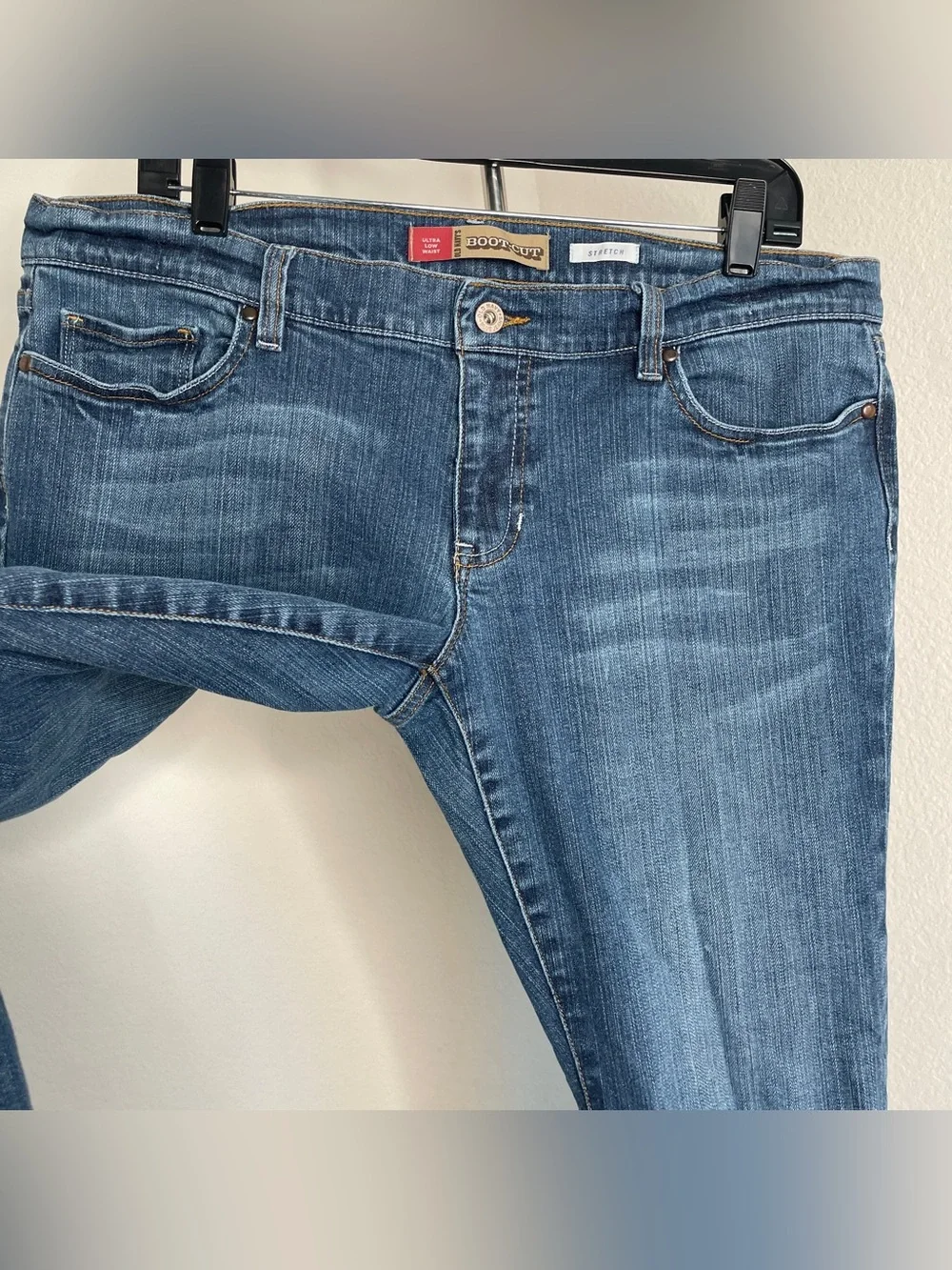 Old‎ Navy Vintage Bootcut Low Waist  Blue Stretch Jeans Western Casual Work Wear